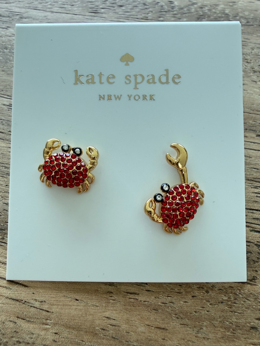 kate spade New York Red Crab Stud Earrings